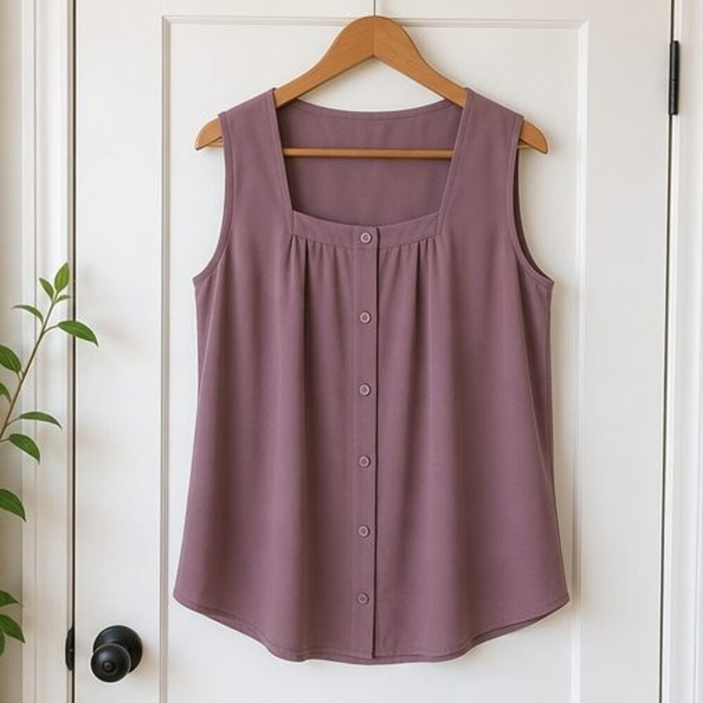 Mauve Button Blouse